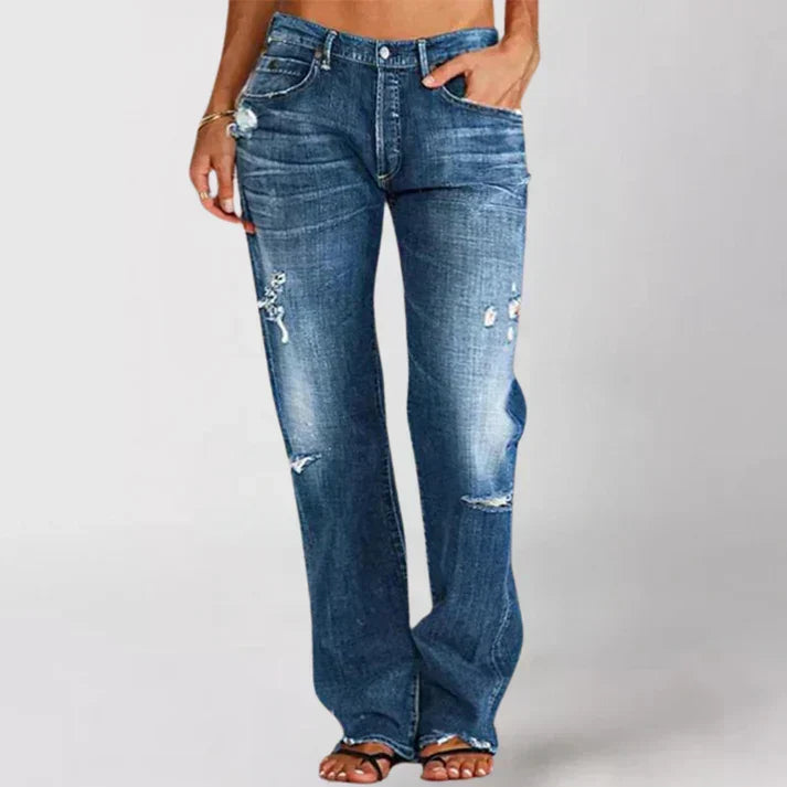 Ella | Damen Jeans mit breitem Bein zum Entspannen