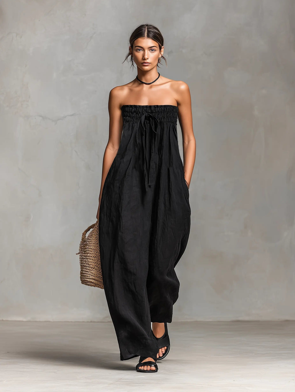 Lena | Damen Jumpsuit Leinen für den Sommer