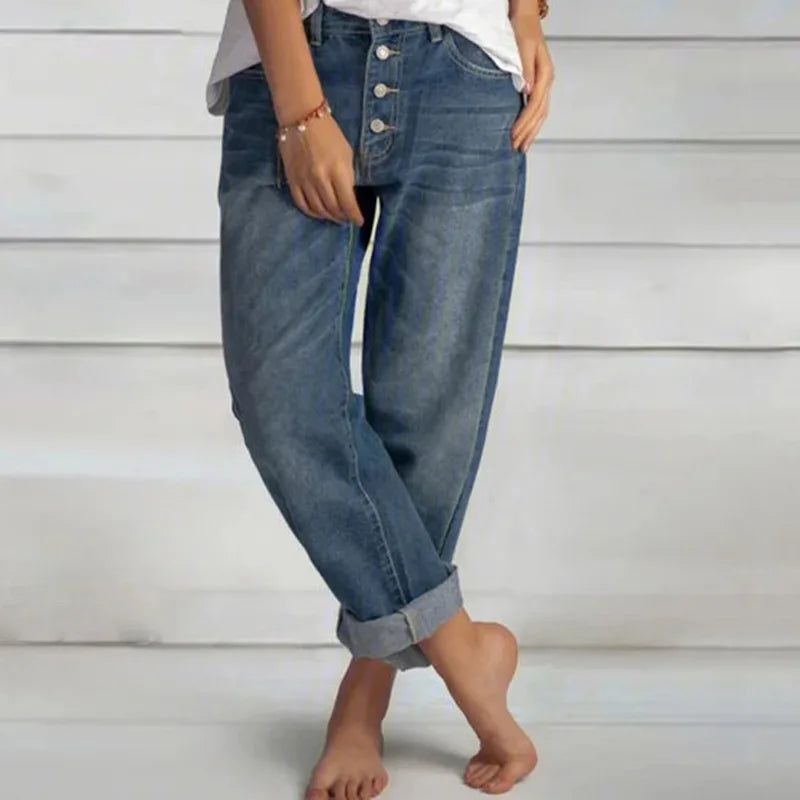 Clara | Damen Klassische Weitbein-Jeans