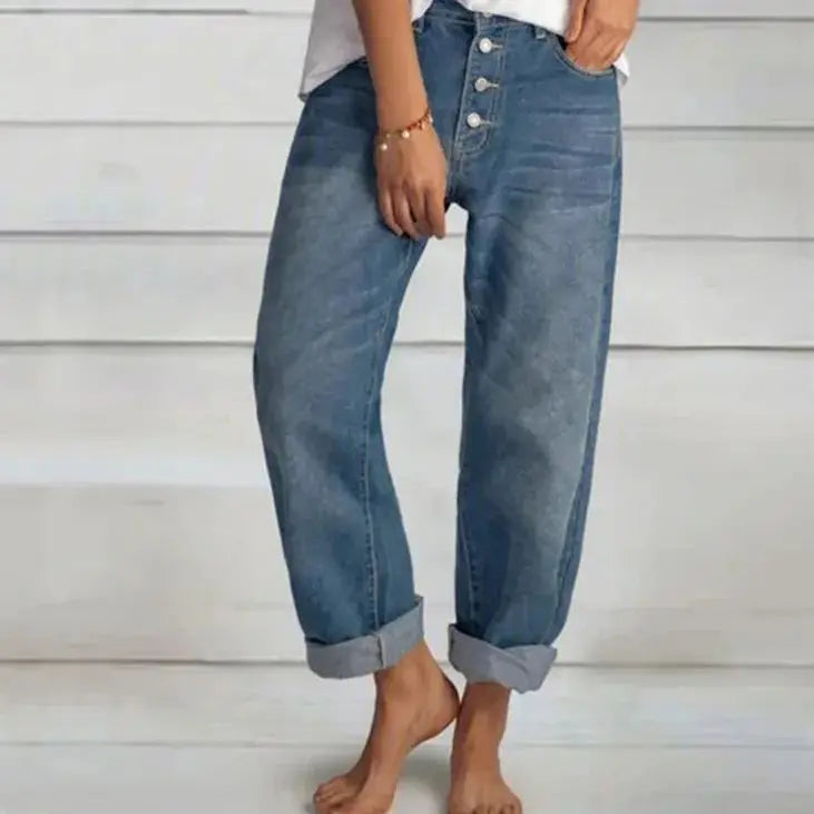 Clara | Damen Klassische Weitbein-Jeans