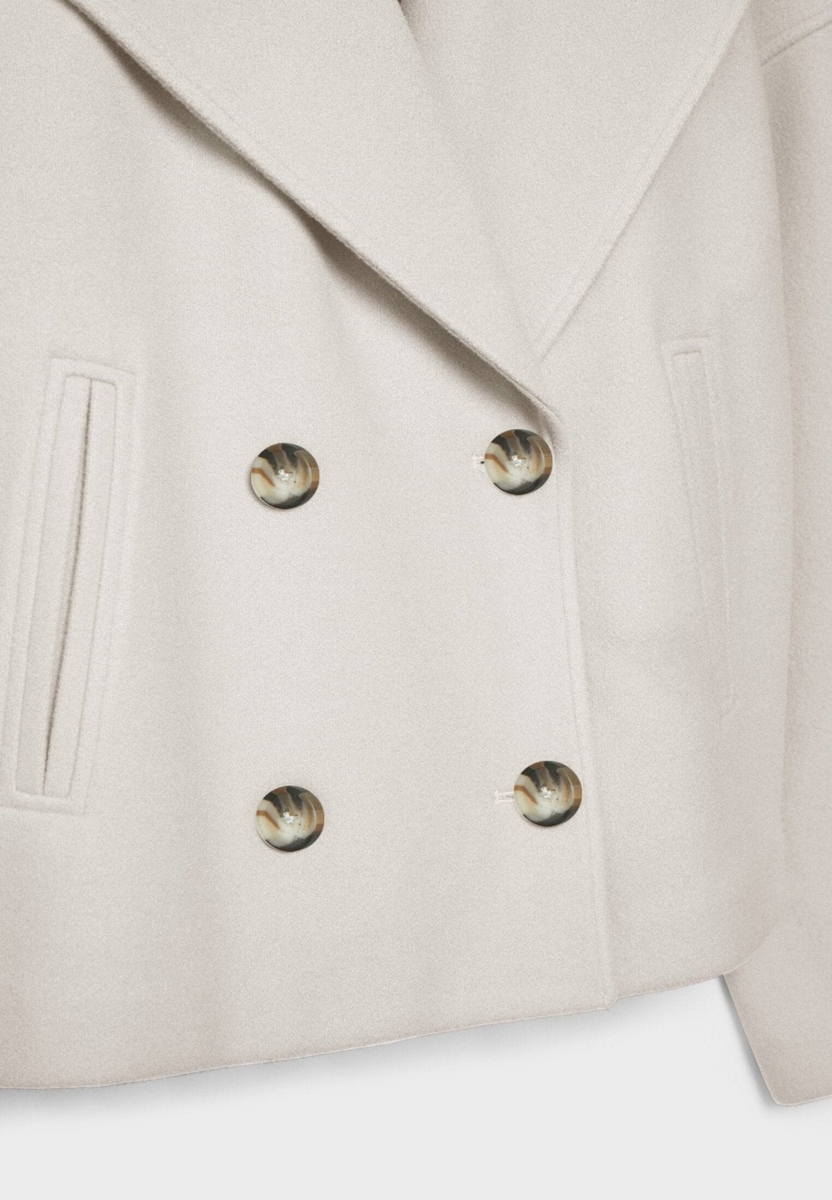 Nina | Damen Klassische Woll-Jacke mit Doppelreiher-Design