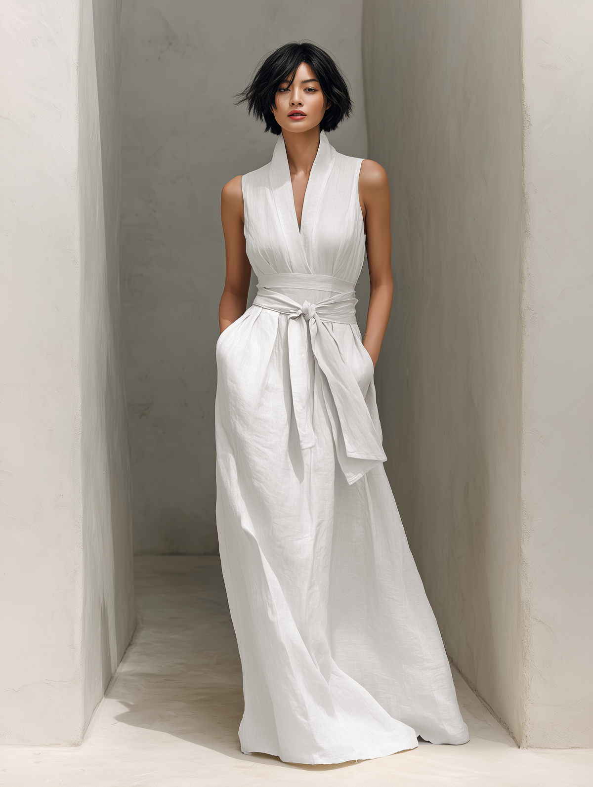 Pauline | Damen Klassisches Hochzeitsgast Kleid in Maxilänge
