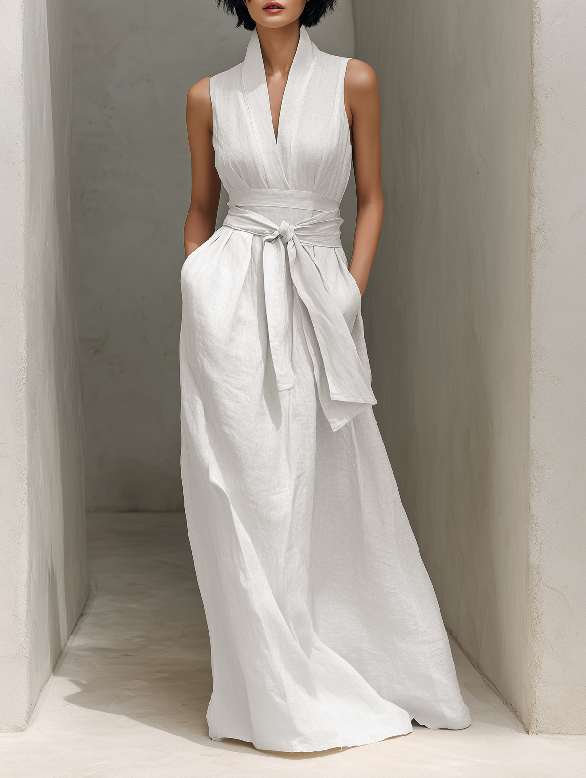 Pauline | Damen Klassisches Hochzeitsgast Kleid in Maxilänge