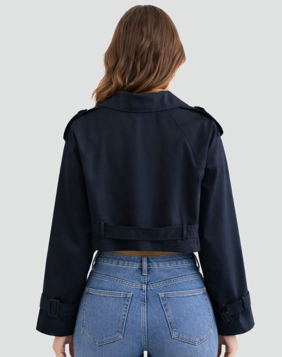 Marlene | Damen Kurze Jacke im eleganten Trench-Stil