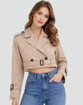 Marlene | Damen Kurze Jacke im eleganten Trench-Stil