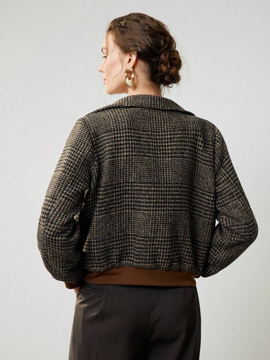 Johanna | Damen Kurze Jacke im Tweed-Stil für Herbst