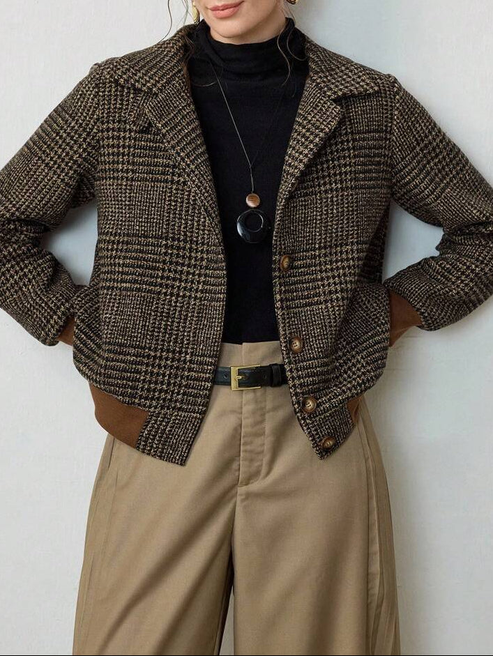 Johanna | Damen Kurze Jacke im Tweed-Stil für Herbst