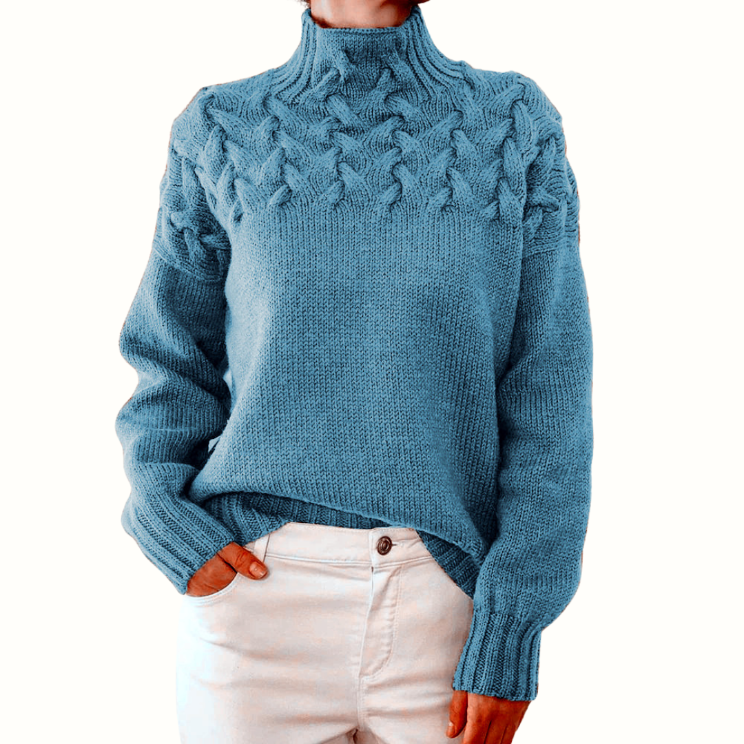 Clara | Damen Kuschel-Rollkragen Pullover zum Schichten