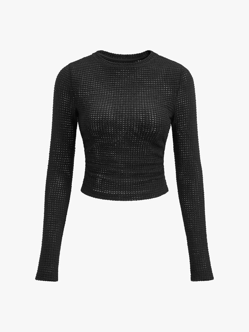 Sophia | Damen Langarmshirt im Waffelmuster