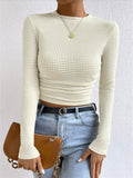 Sophia | Damen Langarmshirt im Waffelmuster