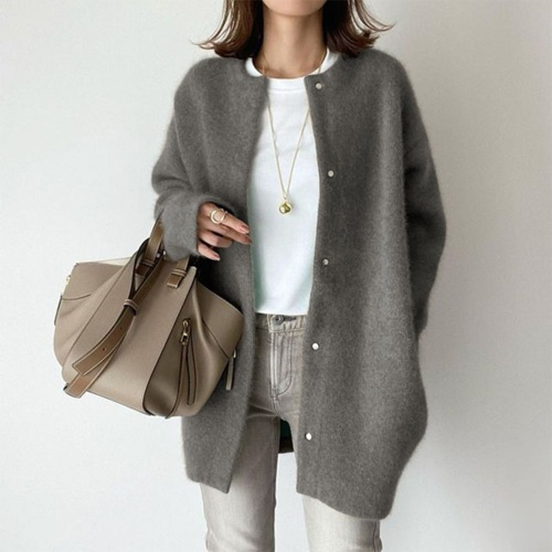 Alina | Damen lange Strickjacke für Alltag