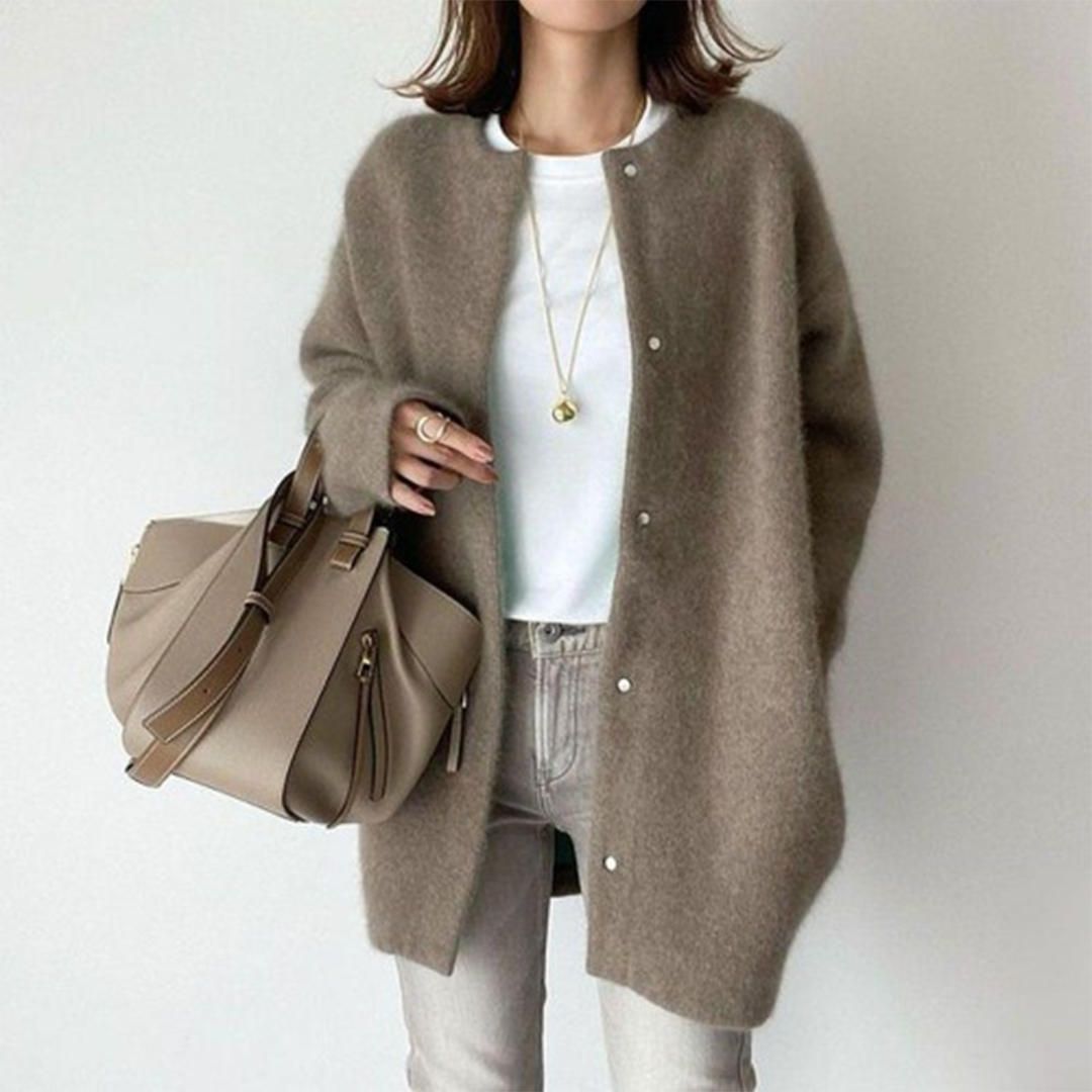 Alina | Damen lange Strickjacke für Alltag