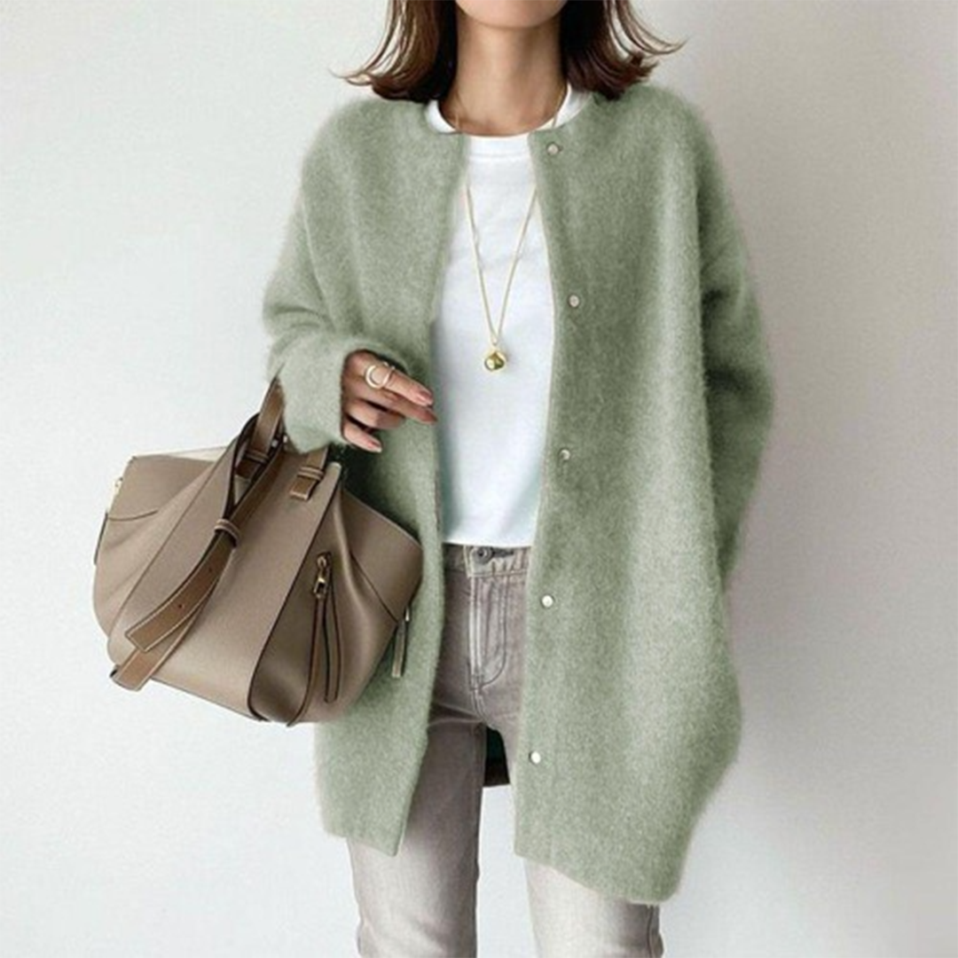 Alina | Damen lange Strickjacke für Alltag