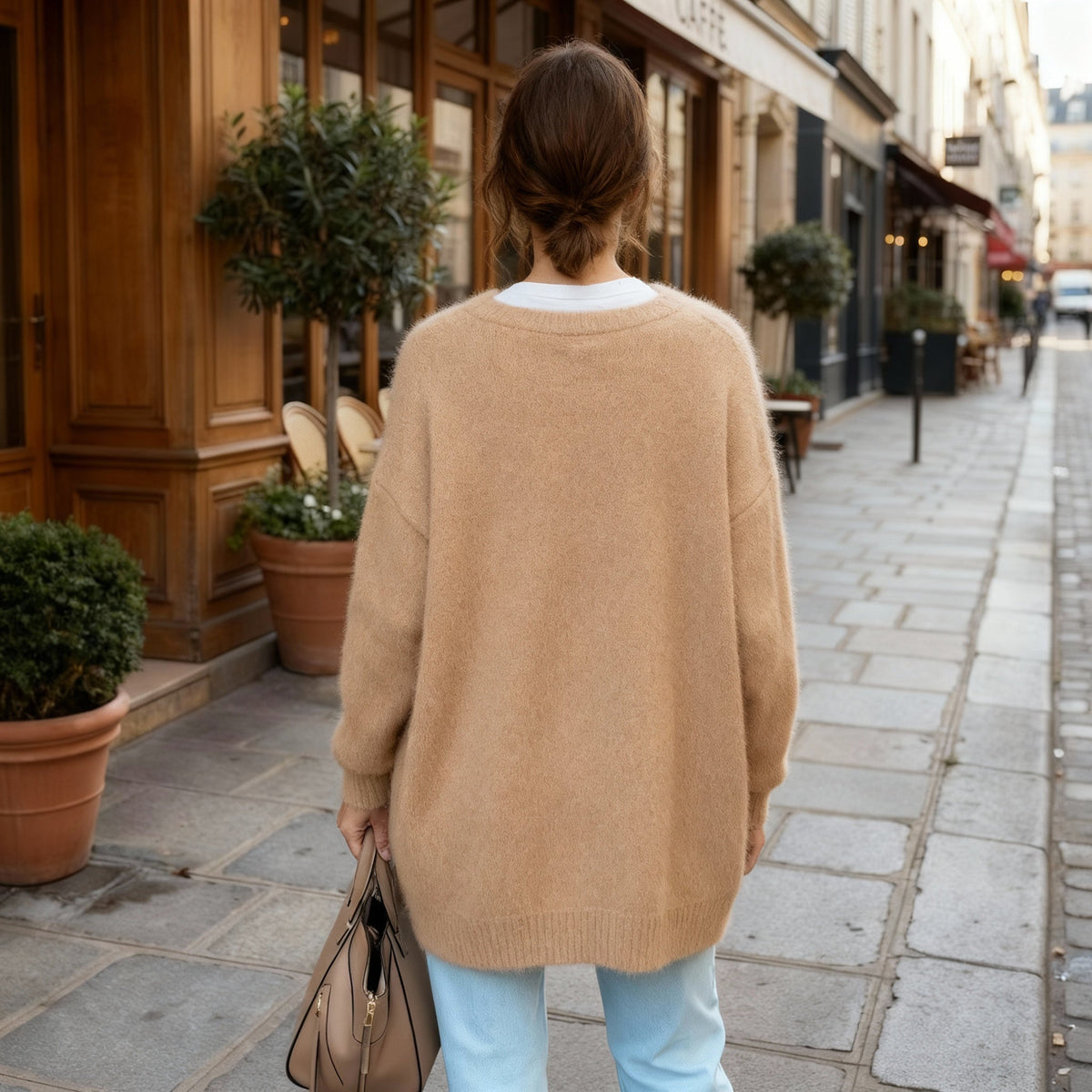 Alina | Damen lange Strickjacke für Alltag