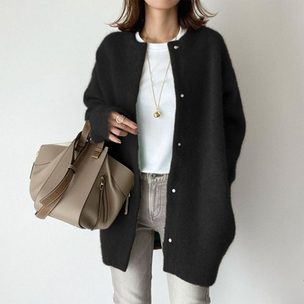 Alina | Damen lange Strickjacke für Alltag