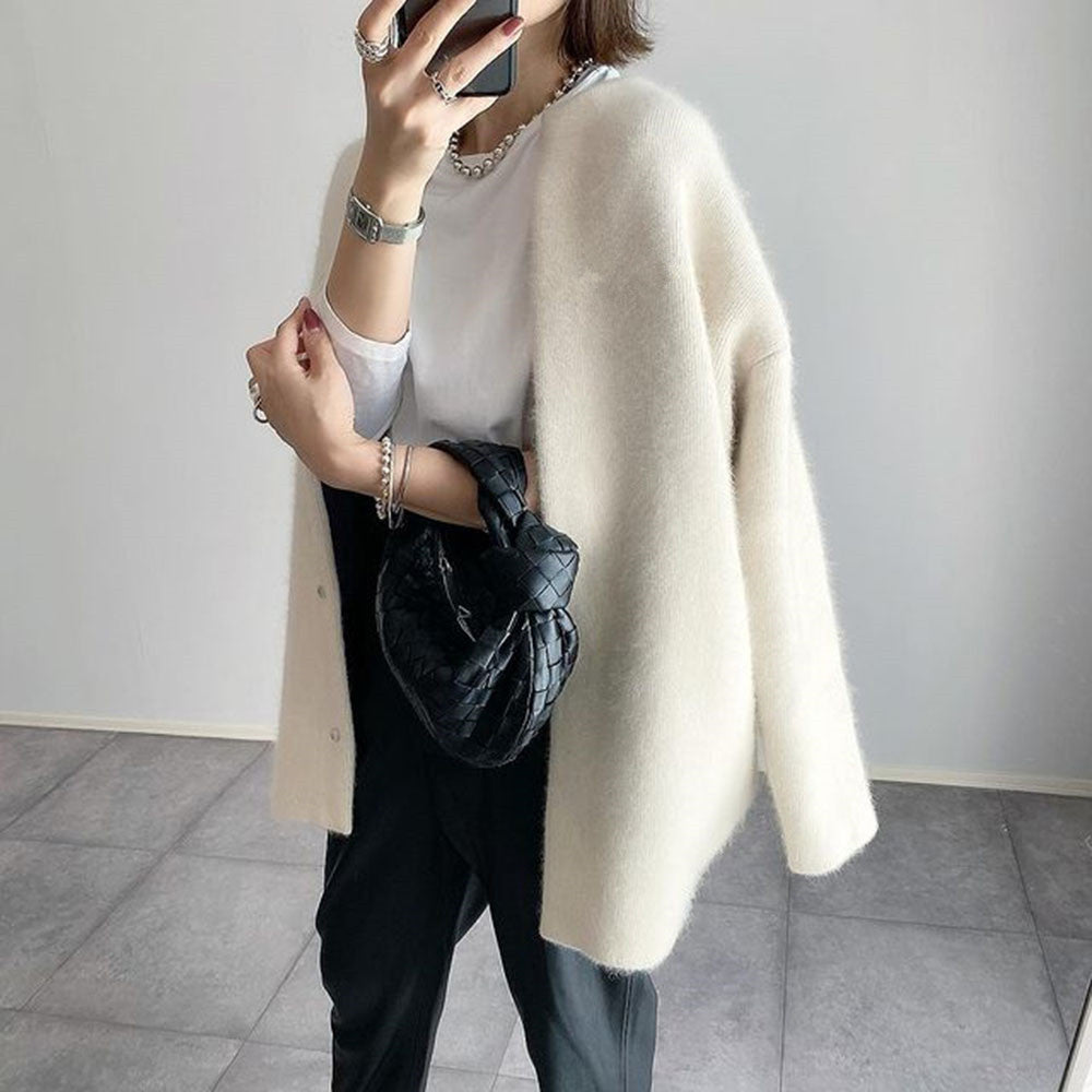 Alina | Damen lange Strickjacke für Alltag