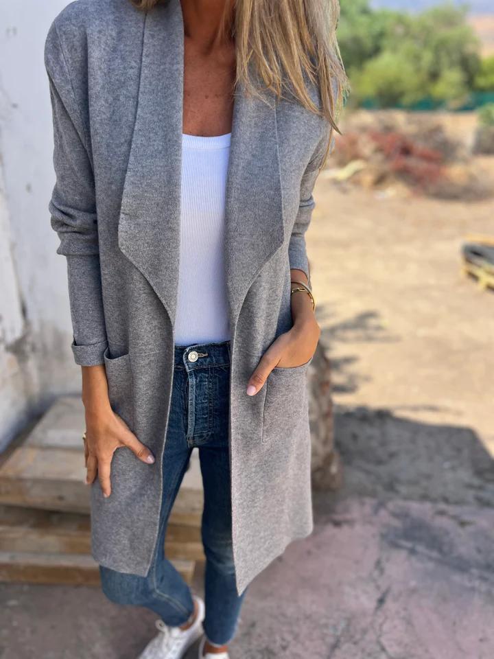 Melina | Damen lange Strickjacke für jeden Tag