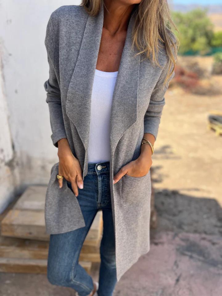 Melina | Damen lange Strickjacke für jeden Tag