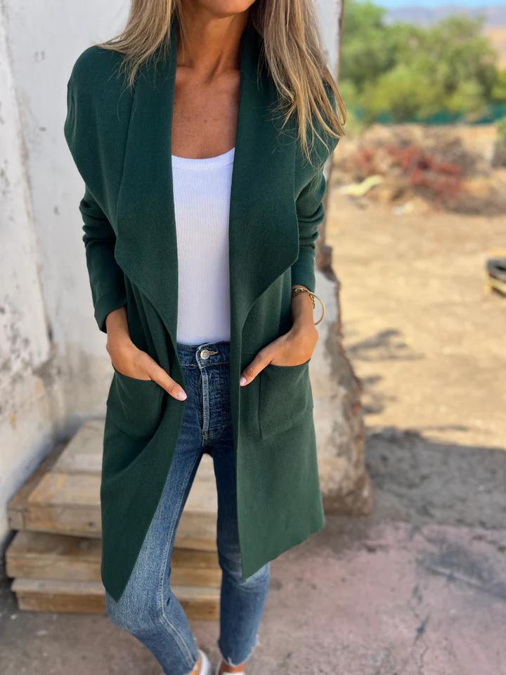 Melina | Damen lange Strickjacke für jeden Tag