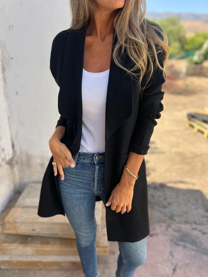 Melina | Damen lange Strickjacke für jeden Tag