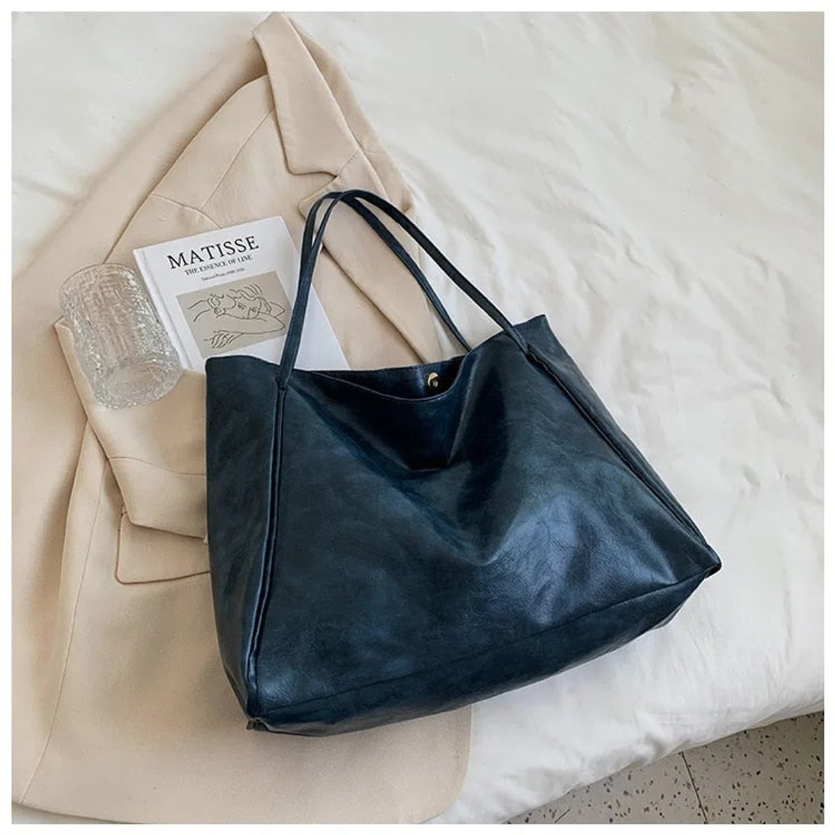 Lea | Damen Laptoptasche im Retro-Stil aus Kunstleder