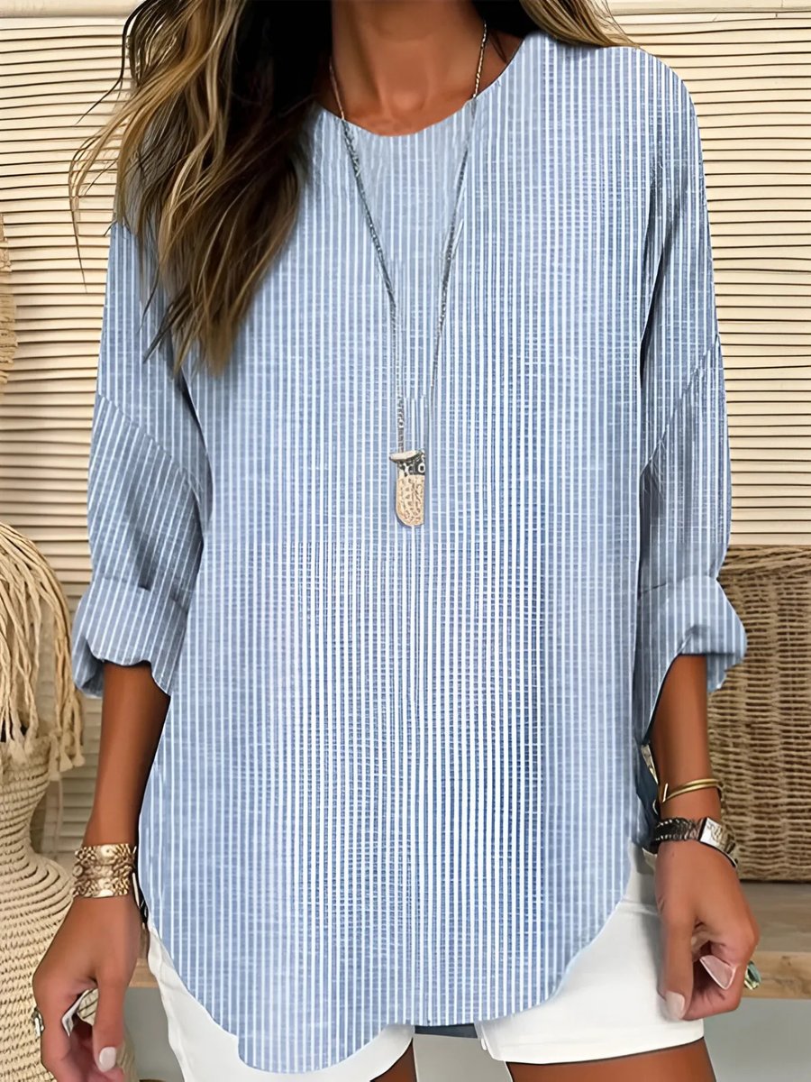 Ella | Damen Lässige Langarm-Bluse für den Alltag