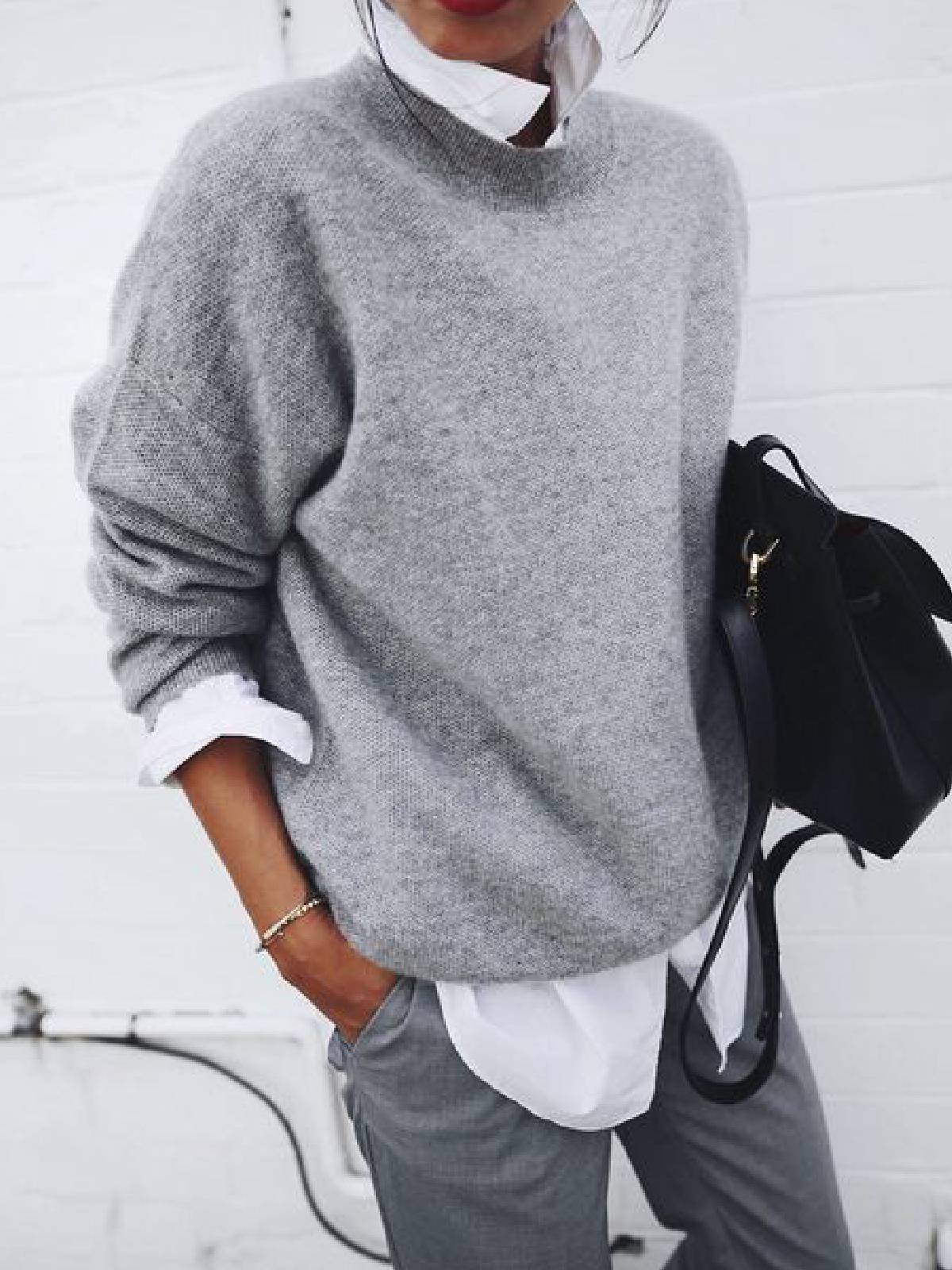 Ella | Damen Lässiger Pullover für Alltag