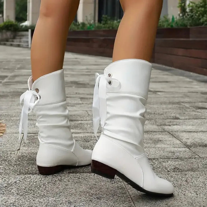 Sophia | Damen Leder Schnürstiefel für Herbst