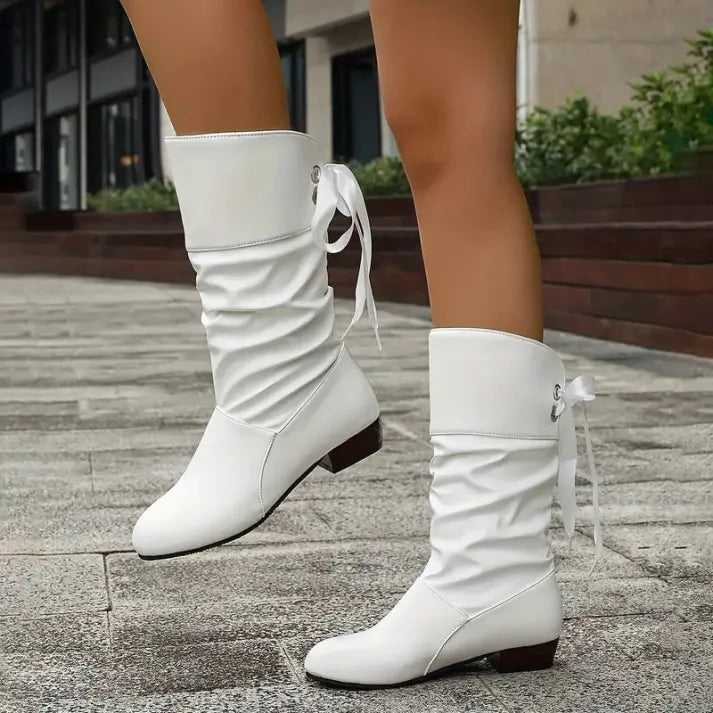 Sophia | Damen Leder Schnürstiefel für Herbst