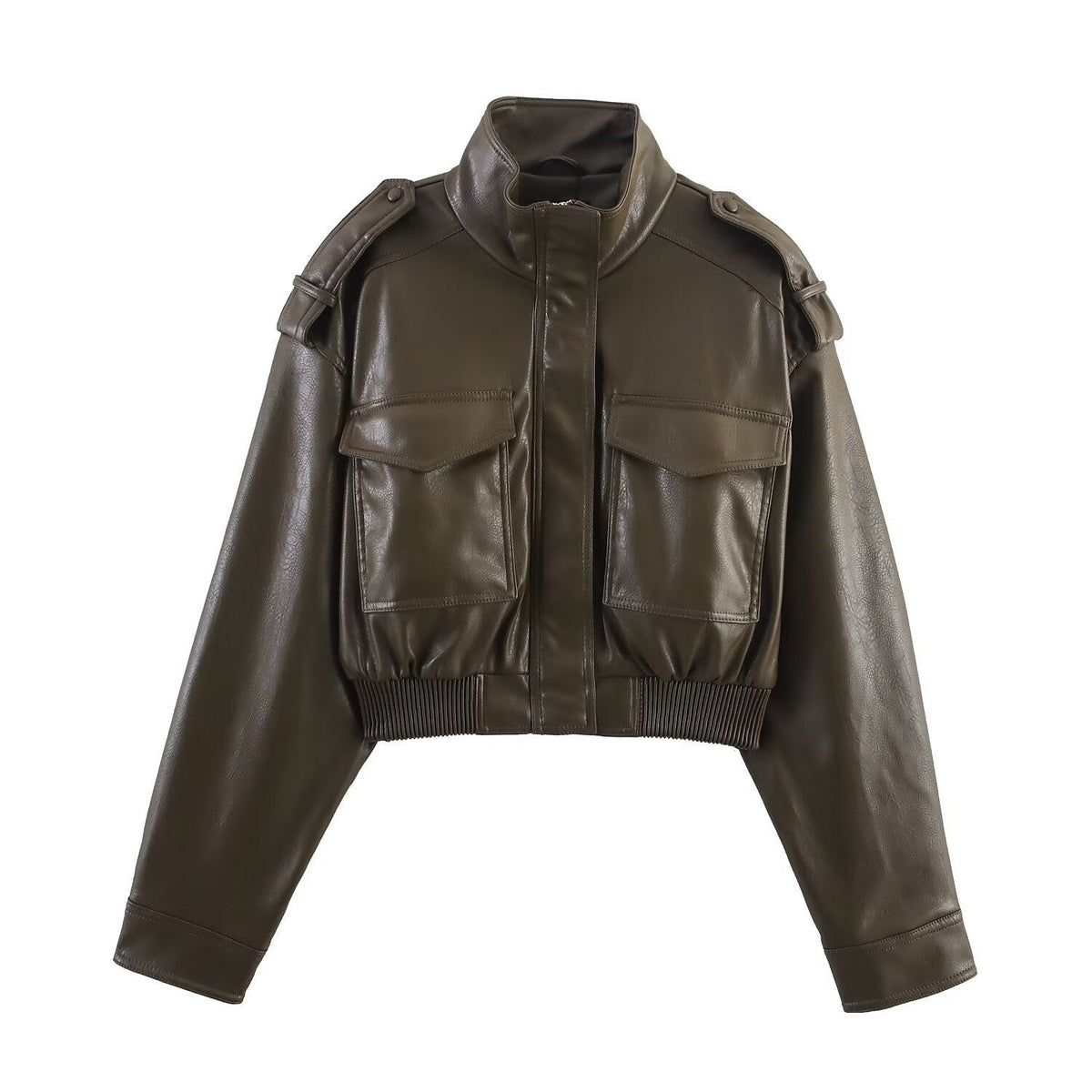 Klara | Damen Lederjacke Bomber kurz für Herbst