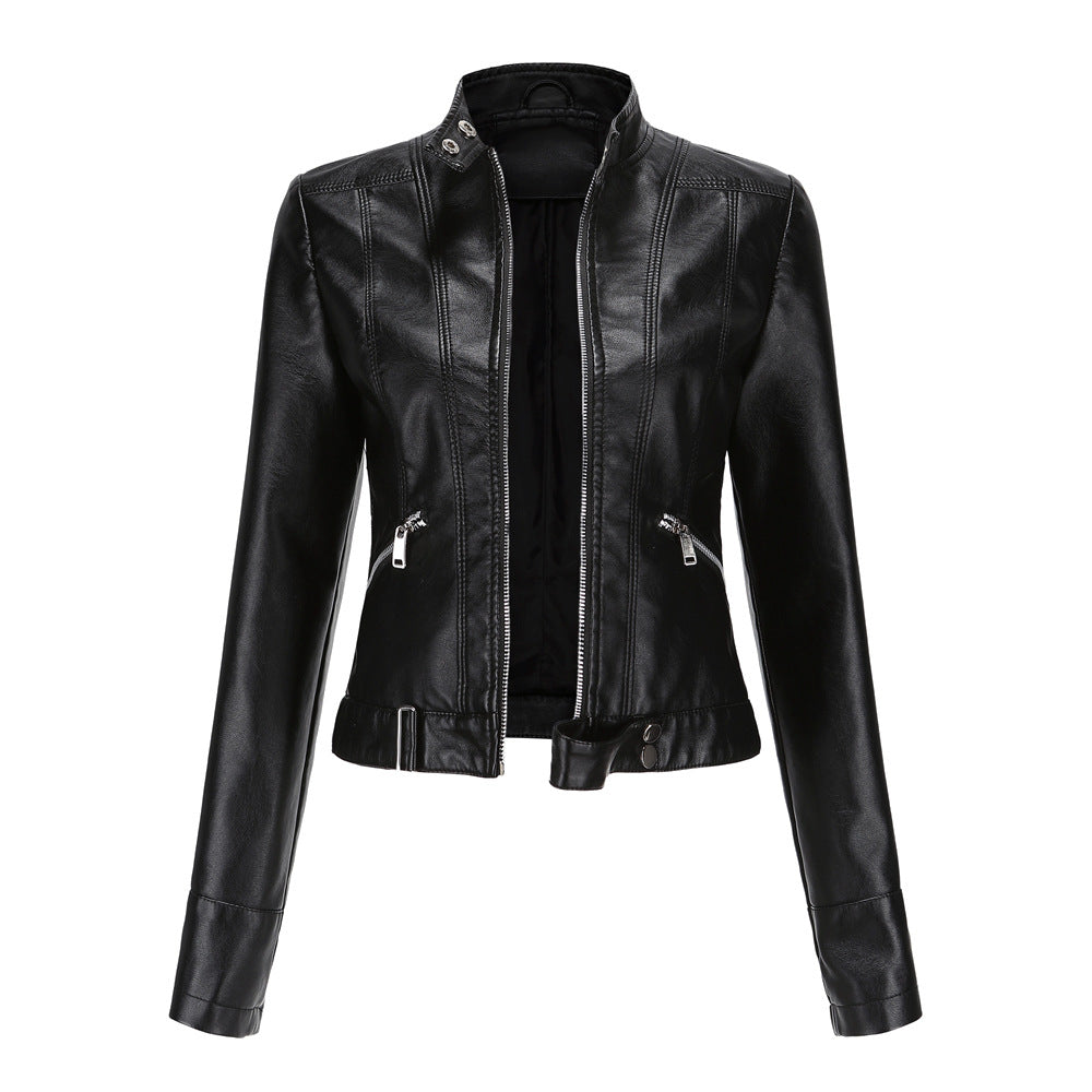 Marlene | Damen Lederjacke für den Herbst mit Gürtel