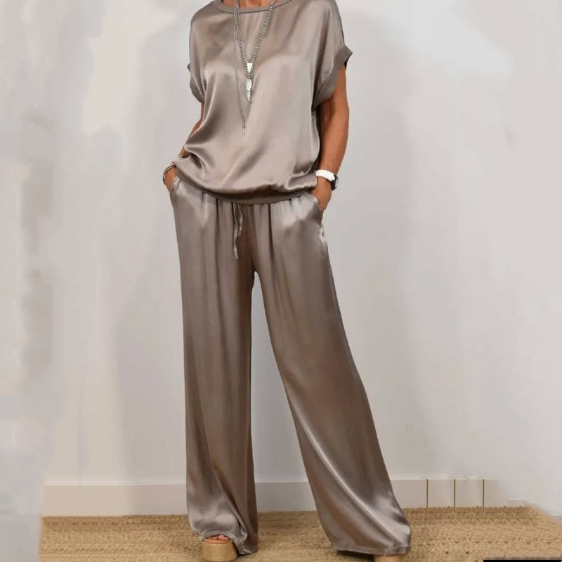 Emma | Damen Leinen Set mit Bluse und Hose