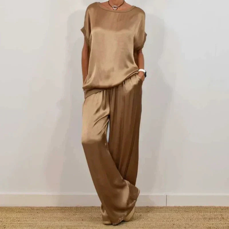 Emma | Damen Leinen Set mit Bluse und Hose