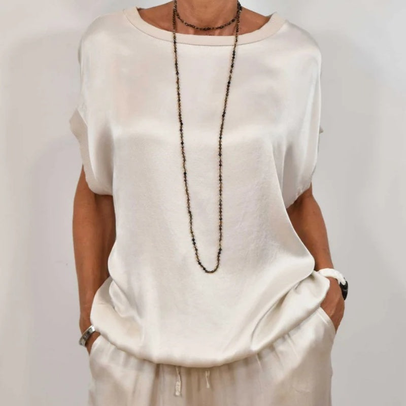 Emma | Damen Leinen Set mit Bluse und Hose