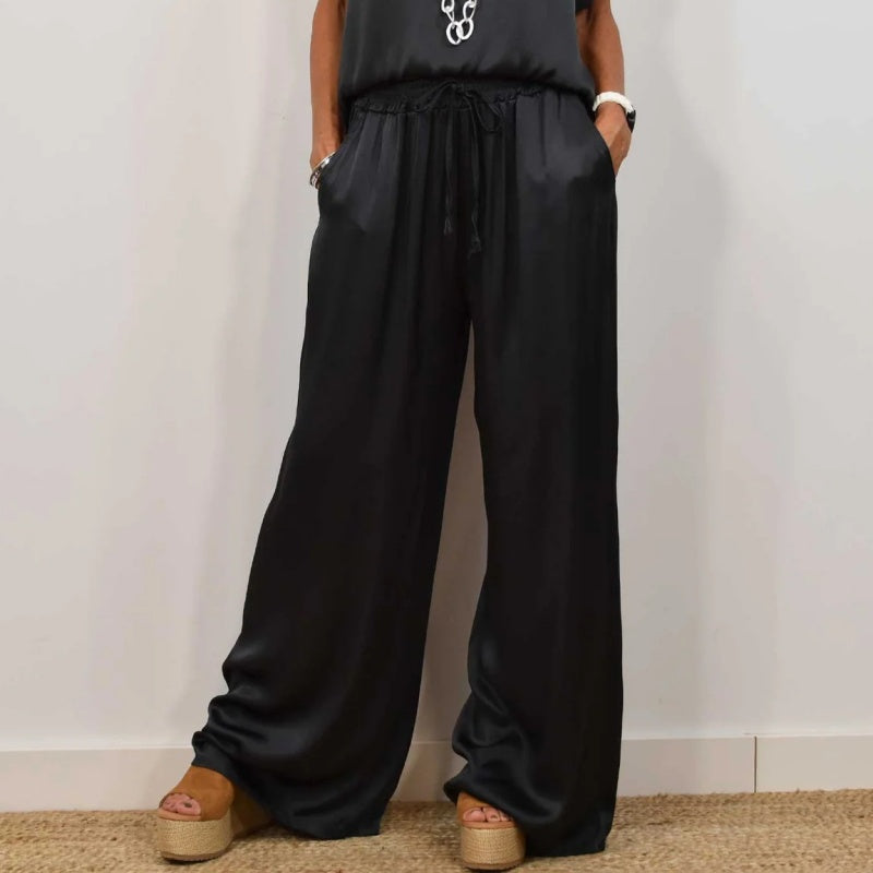 Emma | Damen Leinen Set mit Bluse und Hose