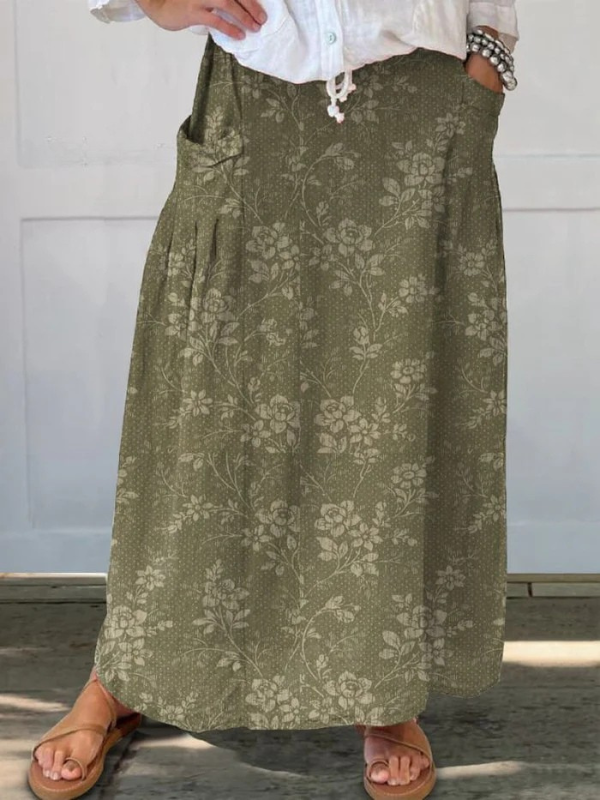 Theo | Damen Leinenrock im Vintage-Stil für den Sommer