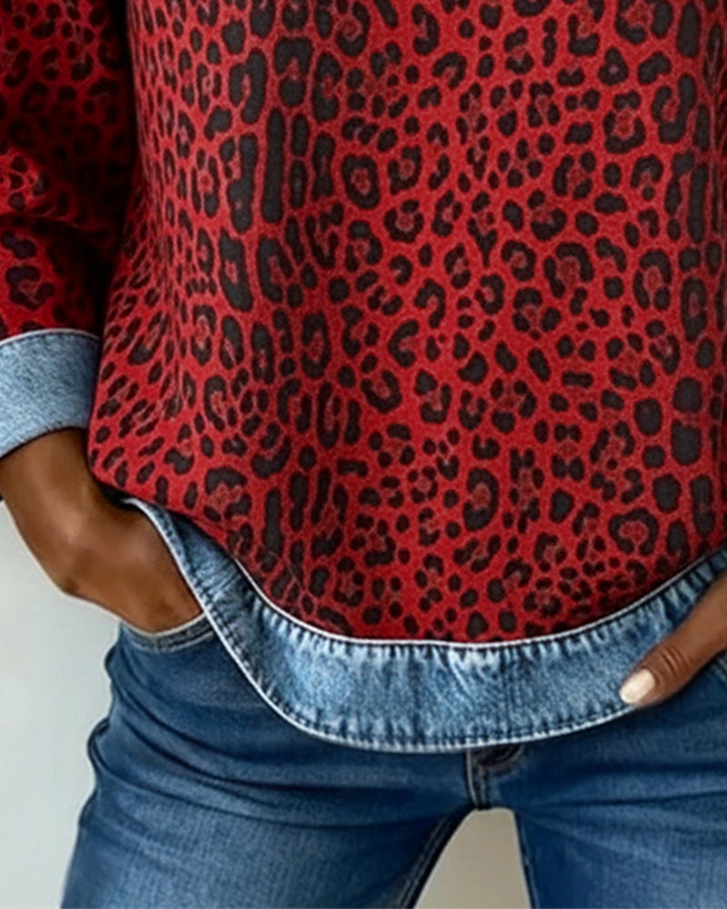 Isabella | Damen Leopard Pullover für Herbst