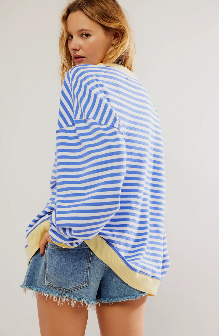 Isabella | Damen Lockerer Streifenpullover für den Frühling