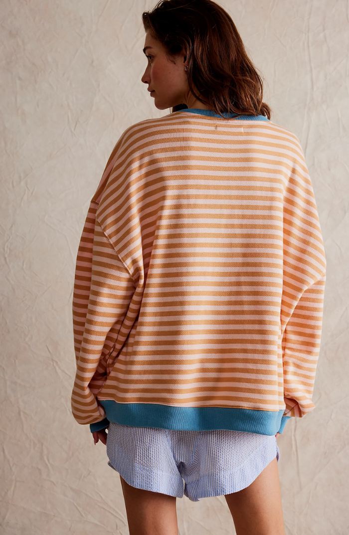 Isabella | Damen Lockerer Streifenpullover für den Frühling