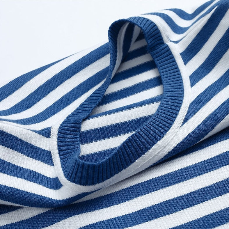 Leni | Damen Maritimes Langarmshirt Gestreift