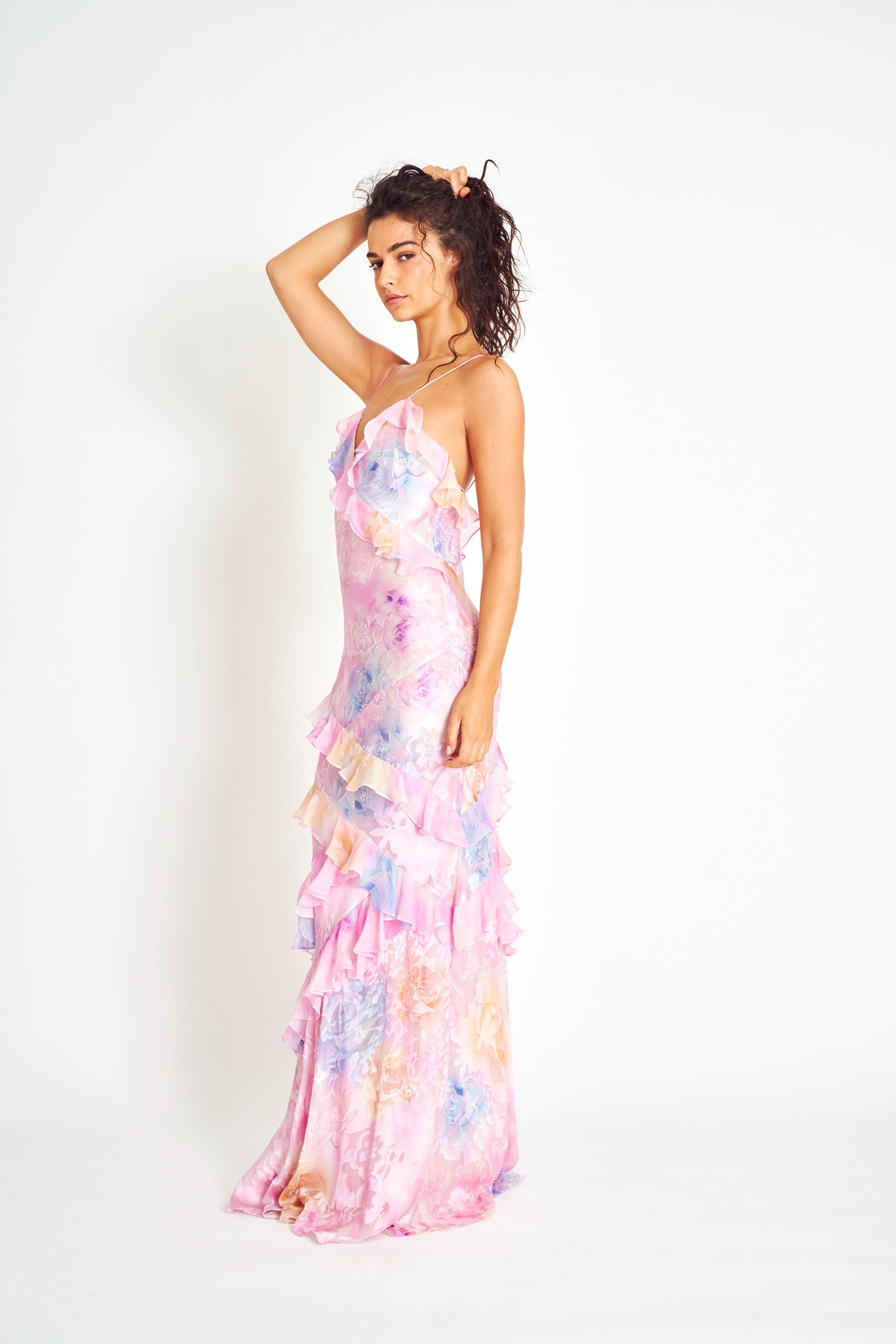 Marie | Damen Maxikleid mit Blütendruck für Hochzeitsgäste