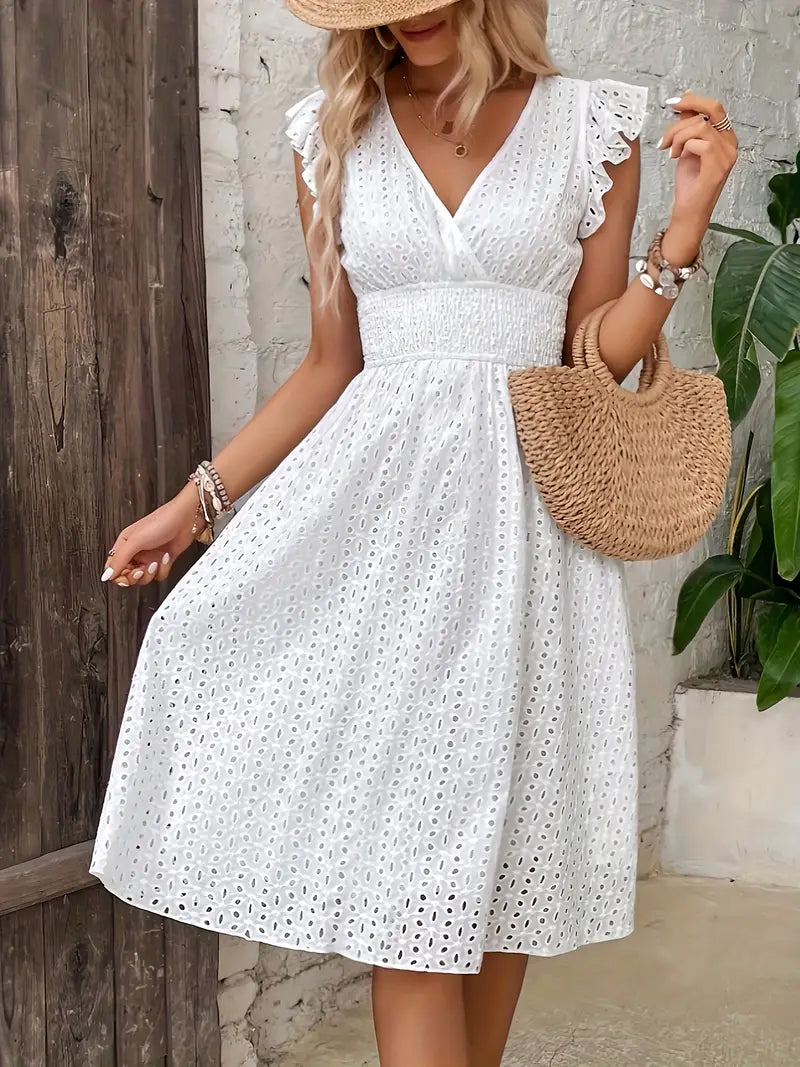 Laura | Damen Midi Sommerkleid im Boho-Stil