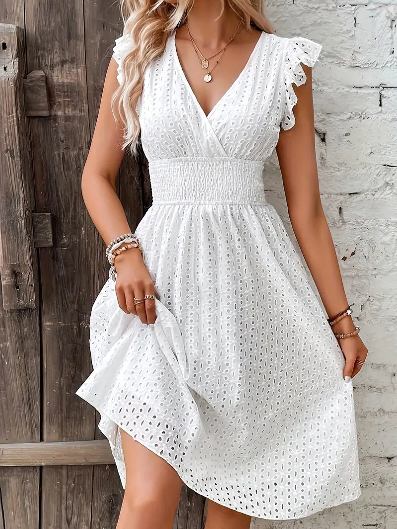 Laura | Damen Midi Sommerkleid im Boho-Stil