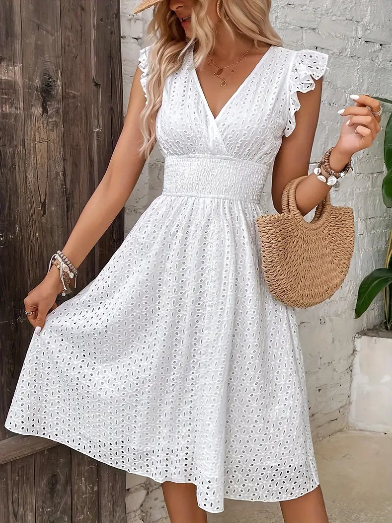 Laura | Damen Midi Sommerkleid im Boho-Stil
