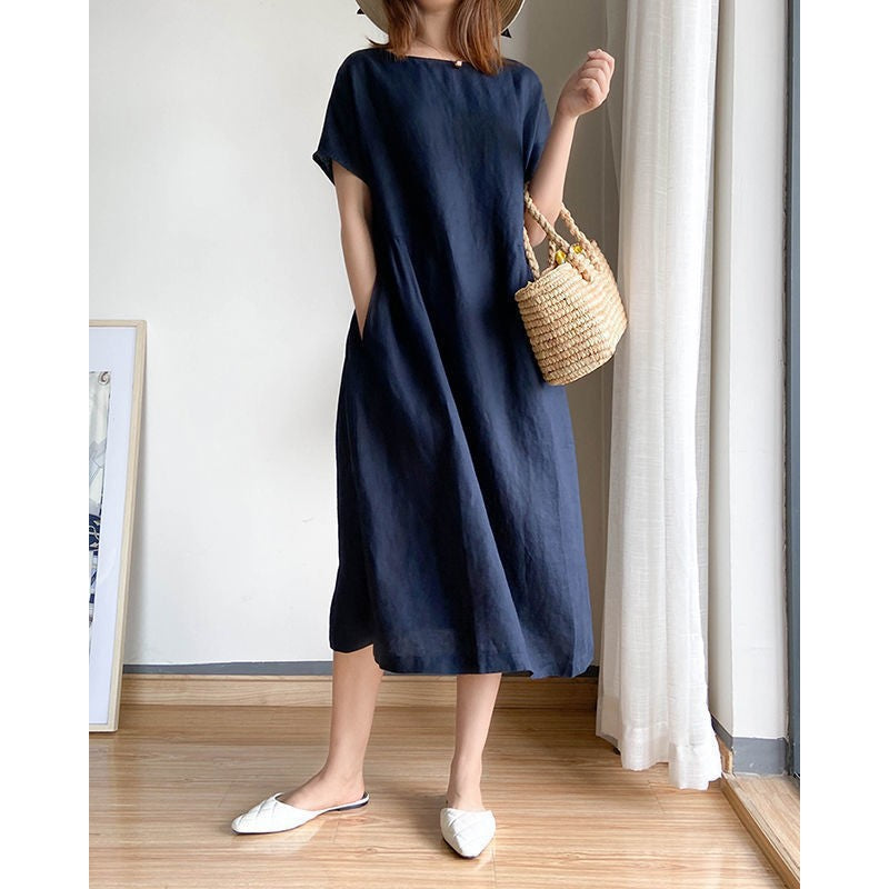 Victoria | Damen Midi Sommerkleid im lässigen Stil