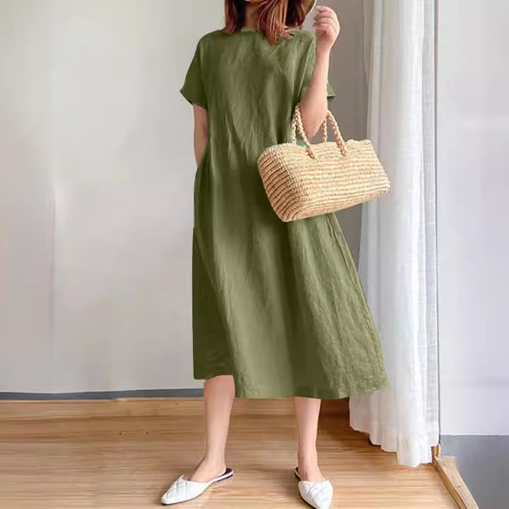 Victoria | Damen Midi Sommerkleid im lässigen Stil