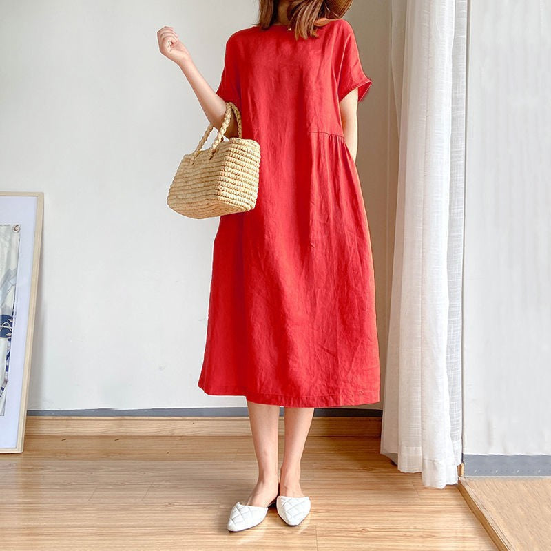 Victoria | Damen Midi Sommerkleid im lässigen Stil