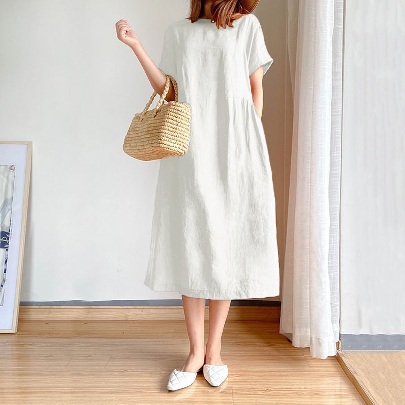 Victoria | Damen Midi Sommerkleid im lässigen Stil