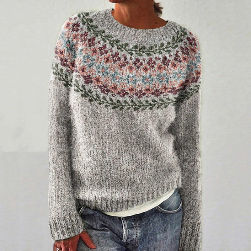 Klara | Damen Norweger Pullover im Relaxed-Fit aus Wollmischung