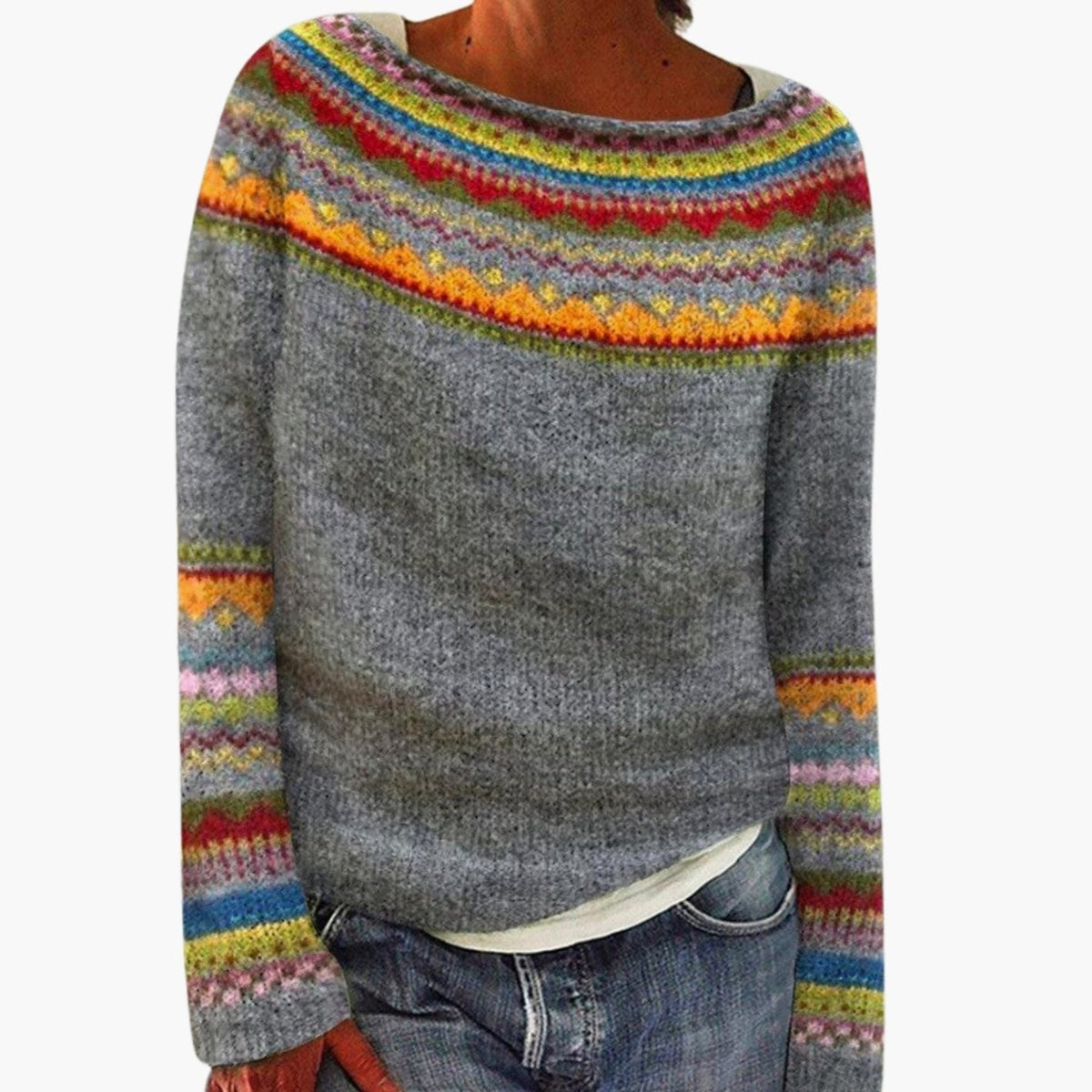 Emma | Damen Norwegerpullover Merino-Wolle Fair-Isle